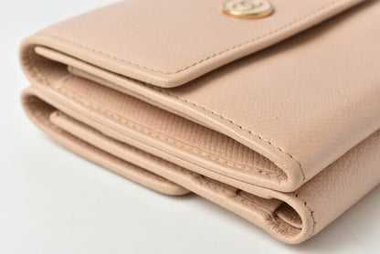 Chanel Foldable Wallet Double Hook Chanel Wallet A20902 Coco Mark Beige