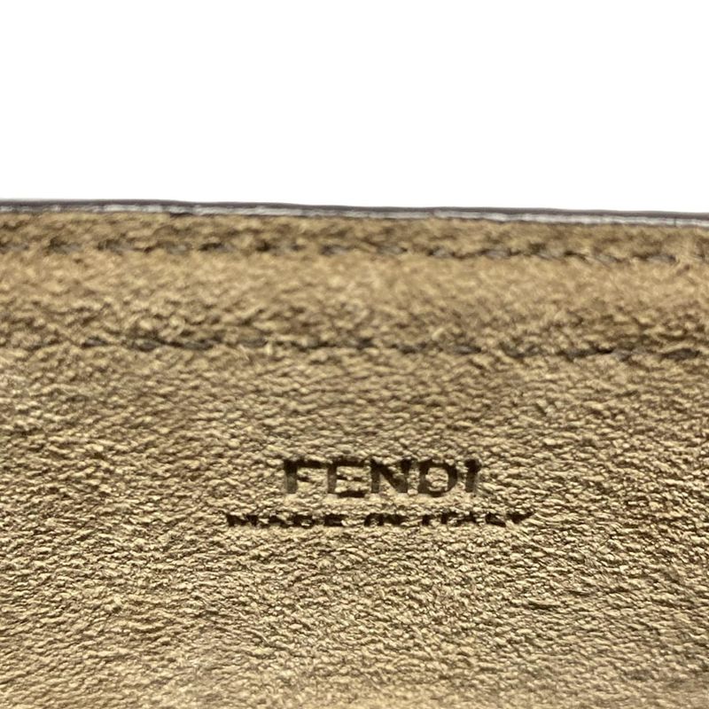 Fendi Shoulder Bag Baguette Soft Trunk Phone Pouch 7as139 Brown And Black Phone