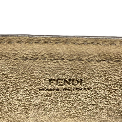 Fendi Shoulder Bag Baguette Soft Trunk Phone Pouch 7as139 Brown And Black Phone