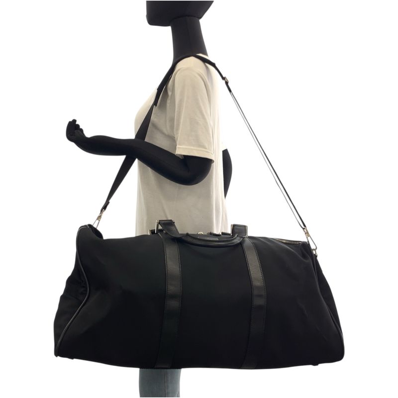 Gucci Black Silver Hardware Nylon 012 0399 Shoulder Bag Boston Bag 2way Men