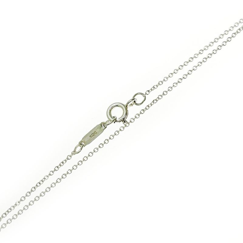 Tiffany & Co Silver Diamond Somerset Mesh 4p Necklace 4.4g 925 Engraved 363714