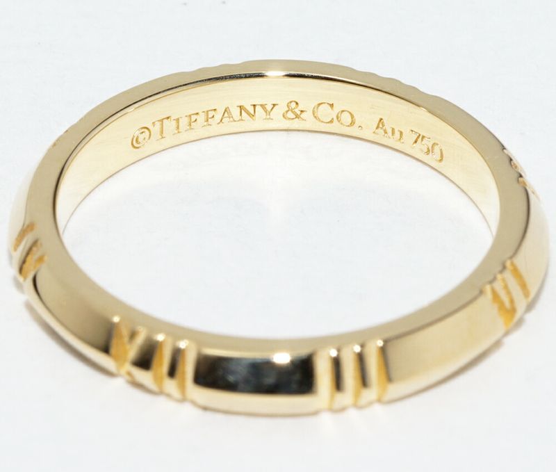 Tiffany & Co Ring 18K Yellow Gold Atlas X Closed Narrow Ring Width 3mm (012in)