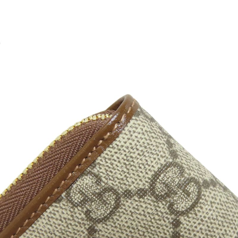 Gucci 700691 GG Supreme Card Case PVC Leather Ladies