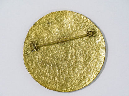 Authentic Chanel Coco Mark Brooch GP Gold Plated Coco Mark Accessories Jewelry