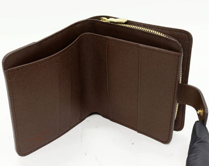 Louis Vuitton Round Zipper Bifold Wallet With Change Pocket Damier Compact Zip