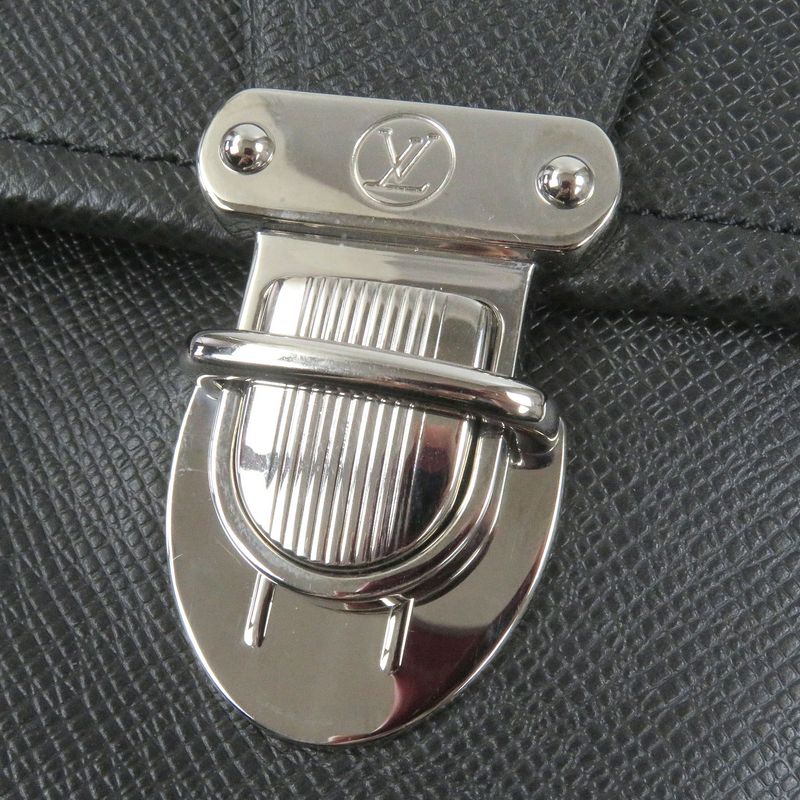 Louis Vuitton M32622 Taiga Anton LV Logo Embossed Briefcase Shoulder Bag