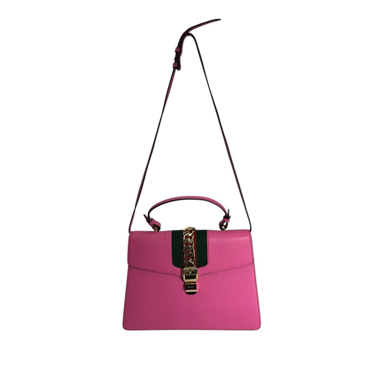 Gucci 2 way Bag Shoulder Sylvie Handbag Pink