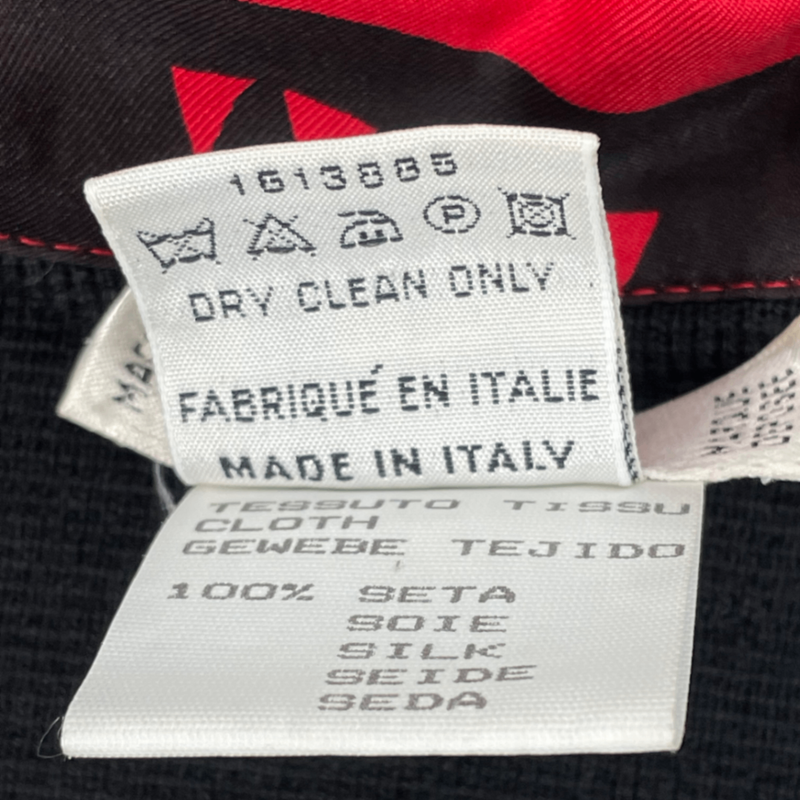 Very Rare Celine Jacket Logo Wool Silk With Chain V-neck Size 38 Multicolor