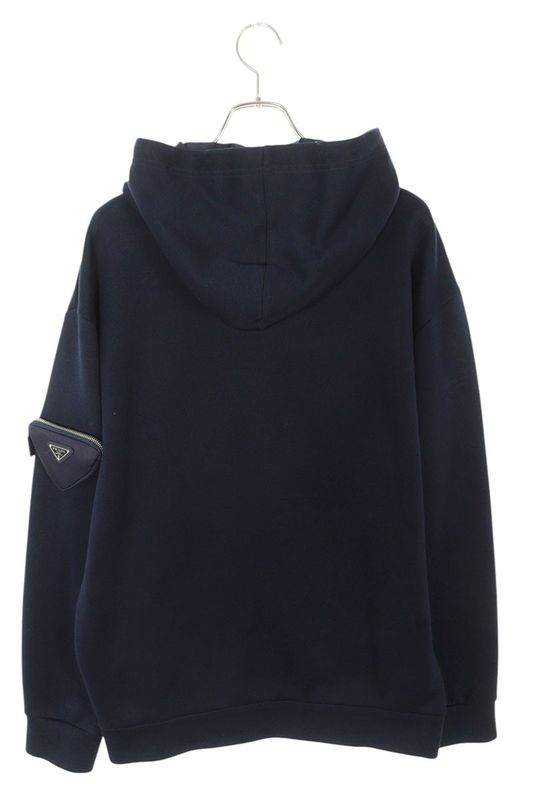 Prada Ujl194 S212 1YFJ Hoodie With Triangle Plate Men's M