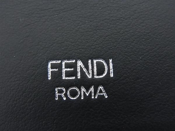 Patterned Fendi Zucca Strap-through Fur Shoulder Pad For Bag Beige And Brown