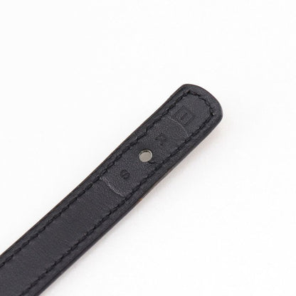 Hermes Serie Looping Leather Black/orange □I Ladies 15.1g Bracelet