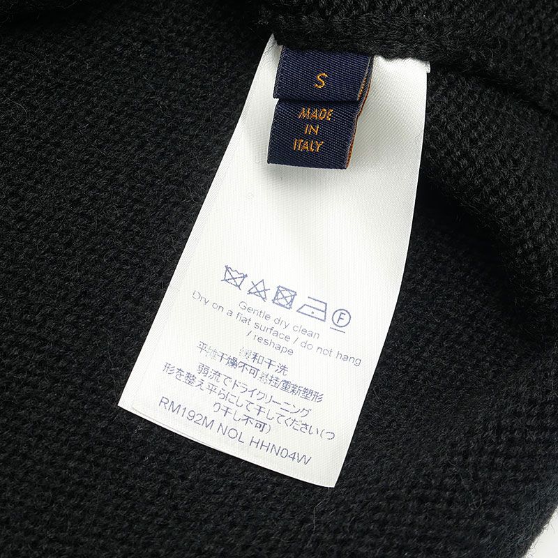 Louis Vuitton Barcode Logo Knit Size S Wool Black
