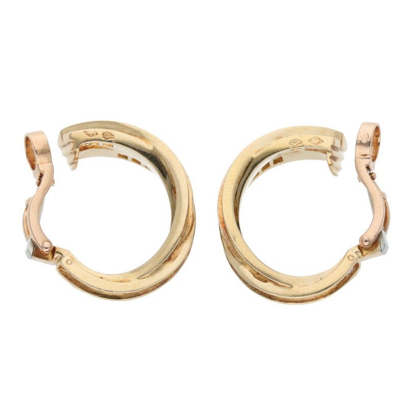 Cartier Trinity 18K Yellow Gold Diamond Earrings Ladies