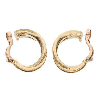 Cartier Trinity 18K Yellow Gold Diamond Earrings Ladies