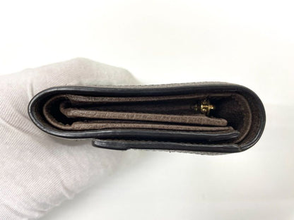 Gucci Ophidia GG Supreme PVC X Leather Compact Wallet 523174 Beige X Ebène Made