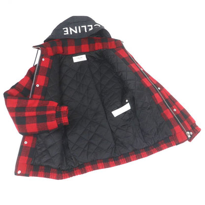 Celine 21AW 2w404018f Lumberjack Buffalo Check Cottoned Blouson Jacket Red