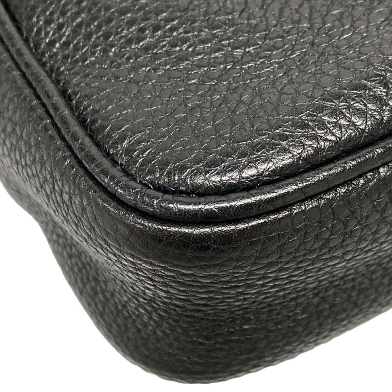 Gucci Shoulder Bag Double G 347994 Black Leather