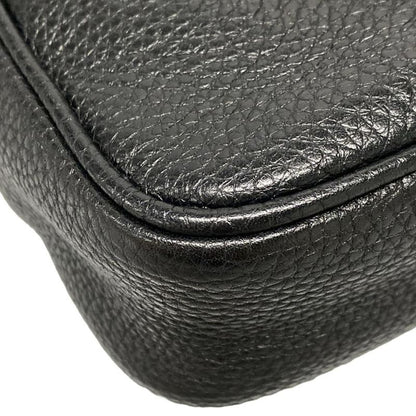 Gucci Shoulder Bag Double G 347994 Black Leather