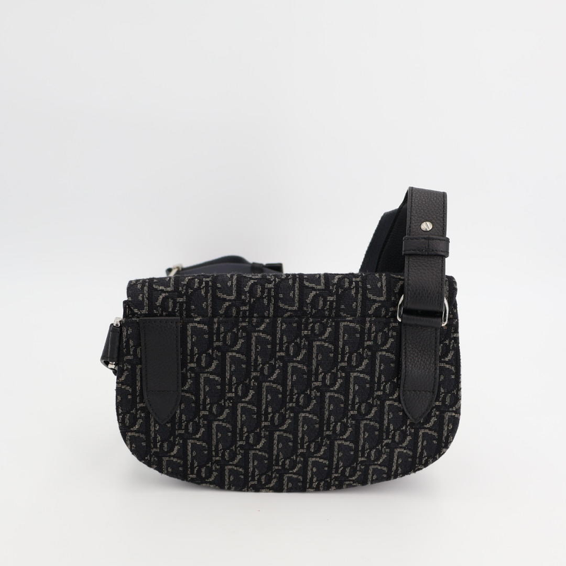 Christian DIOR Body Bag Saddle Shoulder Black