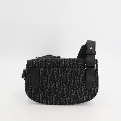 Christian DIOR Body Bag Saddle Shoulder Black