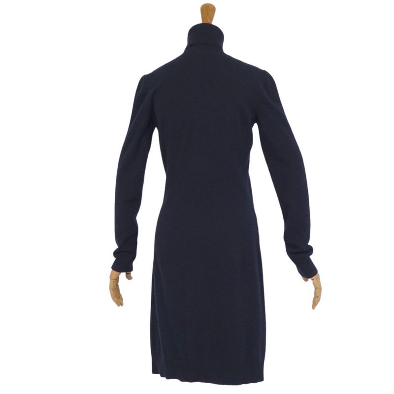 Hermes Dress High Neck Knit Wool Silk T