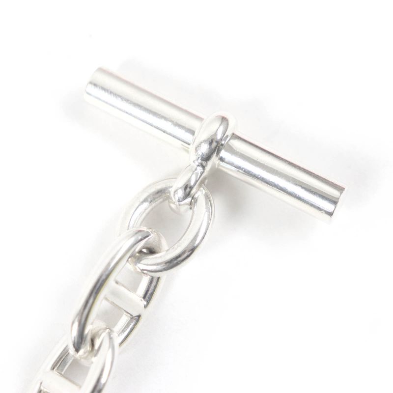 Hermes Chaine D'ancre TGM 11 Frames Bracelet Accessory Ag925 Silver With Case