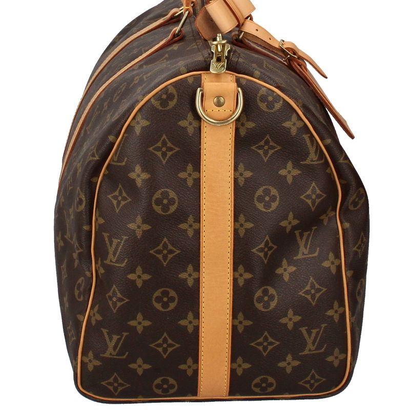 Louis Vuitton Keepall Bandoliere 50 M41416 Monogram Ladies Boston Bag Brown