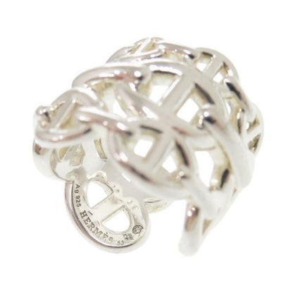 Hermes Chaine D'ancre Anchene GM Size 53 (#12) Silver 925 Ring 0340 Hermes