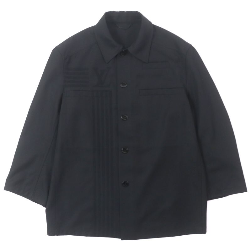 Louis Vuitton 22AW LV Logo Cara Column Cabas - All Shirt Jacket Black 48 Made