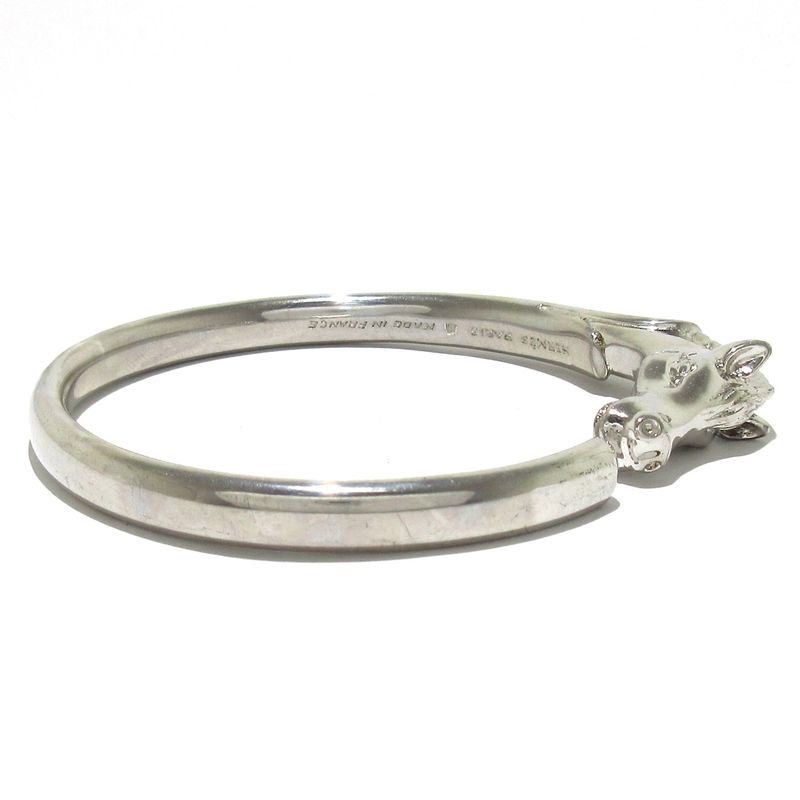 Hermes Bangle Cheval Horse Silver