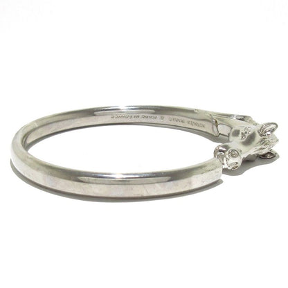 Hermes Bangle Cheval Horse Silver