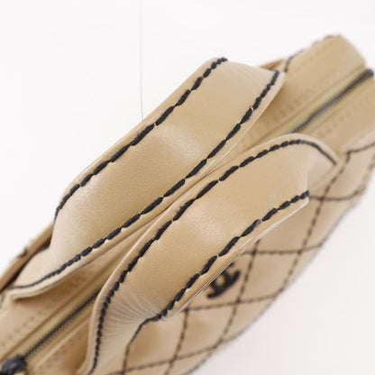 Chanel Wild Stitch A14693 Calf Beige Women's Tote Bag