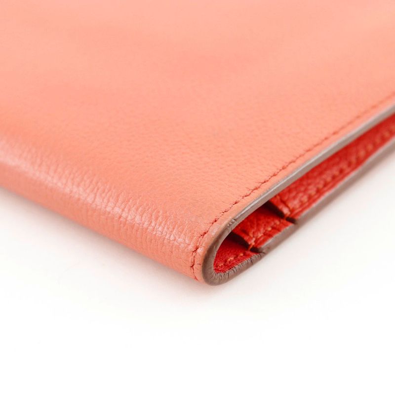 Hermes Dogon GM Chevre Pink □R Ladies Long Wallet