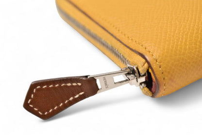 Hermes Wallet Hermes Long Wallet Azap Silk Quin Vaux Epson Sesame Silver