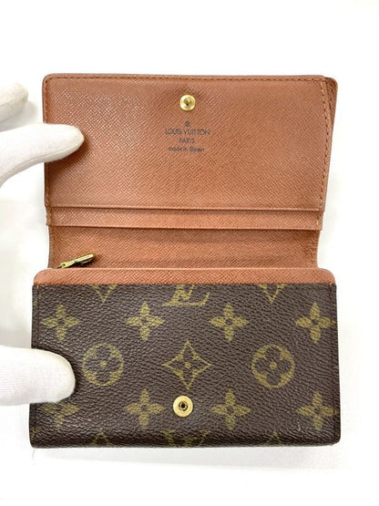 Louis Vuitton Monogram Porte Monet Vieux Trésor M61730 Foldable Wallet L-shaped