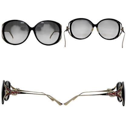 Gucci Sunglasses In Black Gold Interlocking Sherry