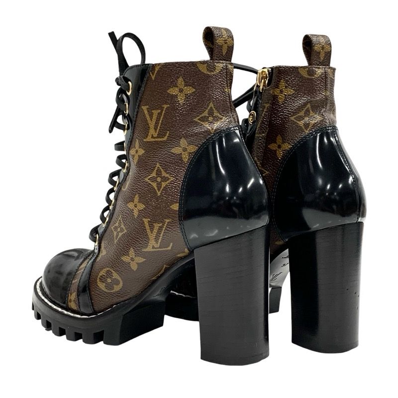 Louis Vuitton Star Trail Line Monogram Boots Short Boots Shoes Leather Brown
