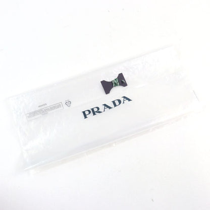 Prada 2022 Umb429 30% Cashmere Mockneck Jacquard Knit With Triangle Patch Green