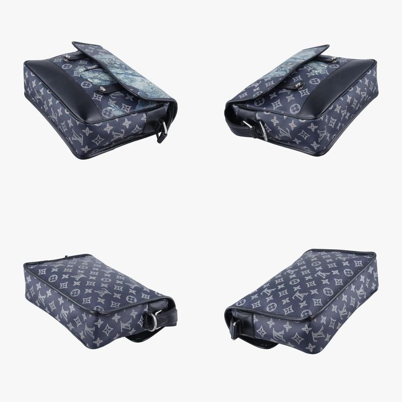 Louis Vuitton Messenger PM Navy And White Monogram Savannah M54248th2187