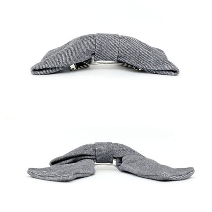 Hermes Valletta Karma Twill Noir Black Gray Silver Hardware Hair