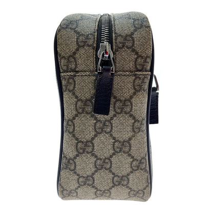 Gucci Second Bag GG Supreme Leather PVC Coating Beige Brown 131224