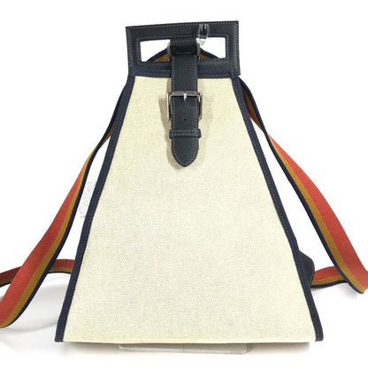 Hermes Backpack Sac Backpack Toile Ashe Beige