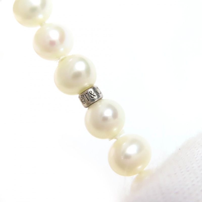 Tiffany & Co Ag925 Long Pearl Necklace Accessory White Weight 186g Women