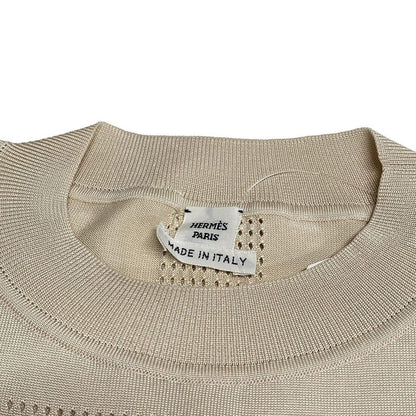 Hermes Long Sleeve Cut And Sewn Size 34 S Women - 3e2618d9 Ivory Crew Neck /