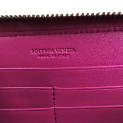 Bottega Veneta 114076 Intrecciato Round Zip Leather Long Wallet