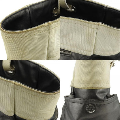 Chanel Tote Bag Paris Biarritz GM Coated Canvas Silver Ivory Silver Hardware