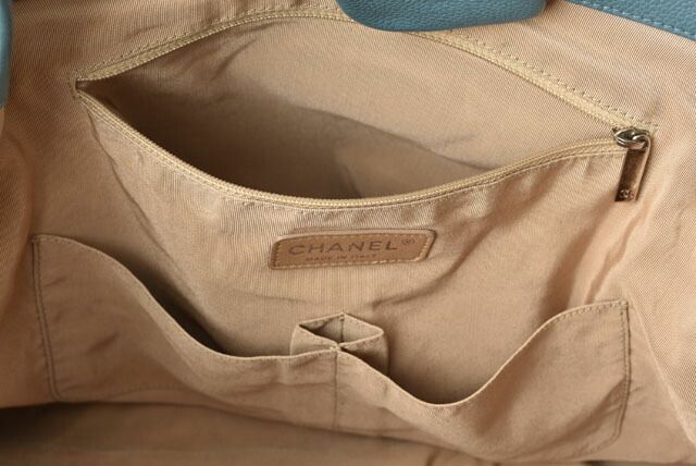 Chanel Tote Bag 2way Chanel Chain Bag Coco Mark Quilted Stitching Light Blue