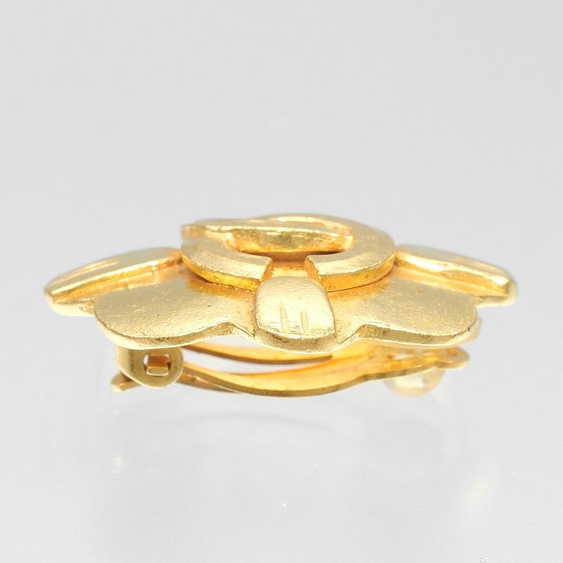 Chanel Coco Mark Vintage *only One Side Gold Plated 96P Ladies 8.3g Earring