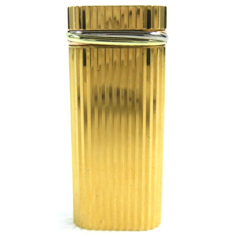 Cartier New Shape Short Trinity Oval Stripe Gas Lighter Smoking