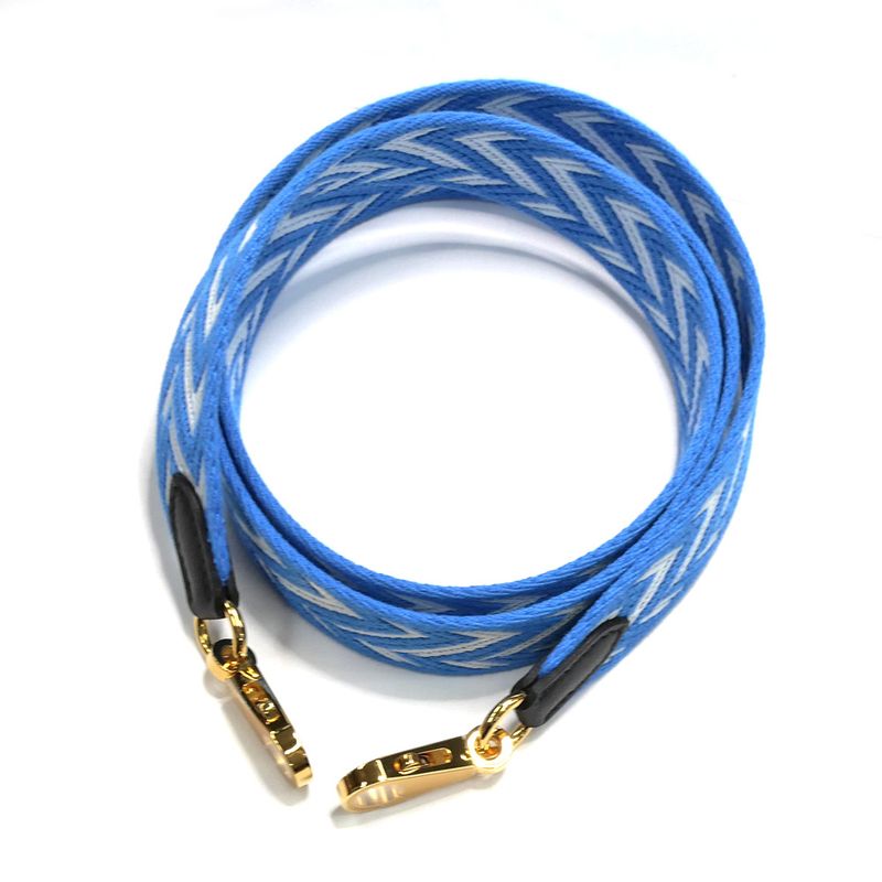 Hermes Bandouliere Sangle Zigzag 25 mm (0.98in) Toile Swift Blue - White